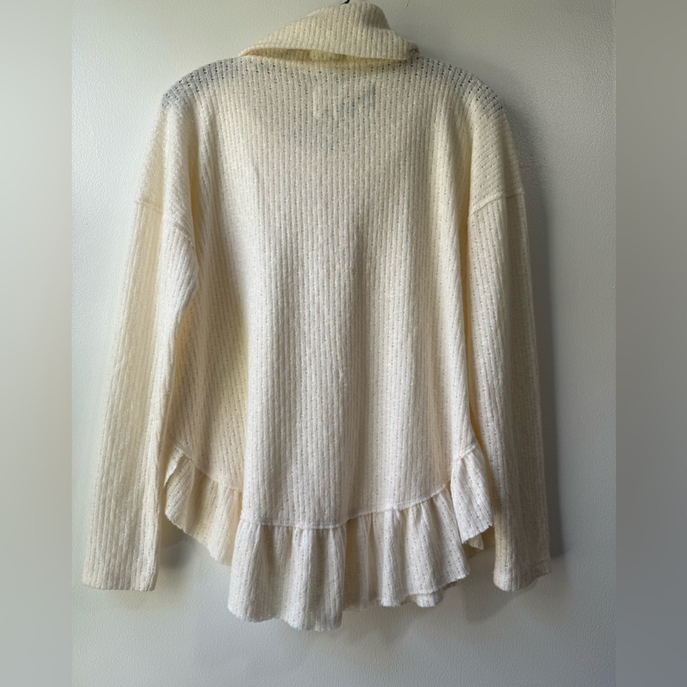 Maeve By Anthropologie Woman’s Addie Ruffle Hacci Pullover Sweater Size XS - Picture 6 of 11